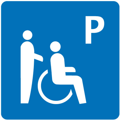 Parkplatz eingeschränkt rollstuhlgängig
